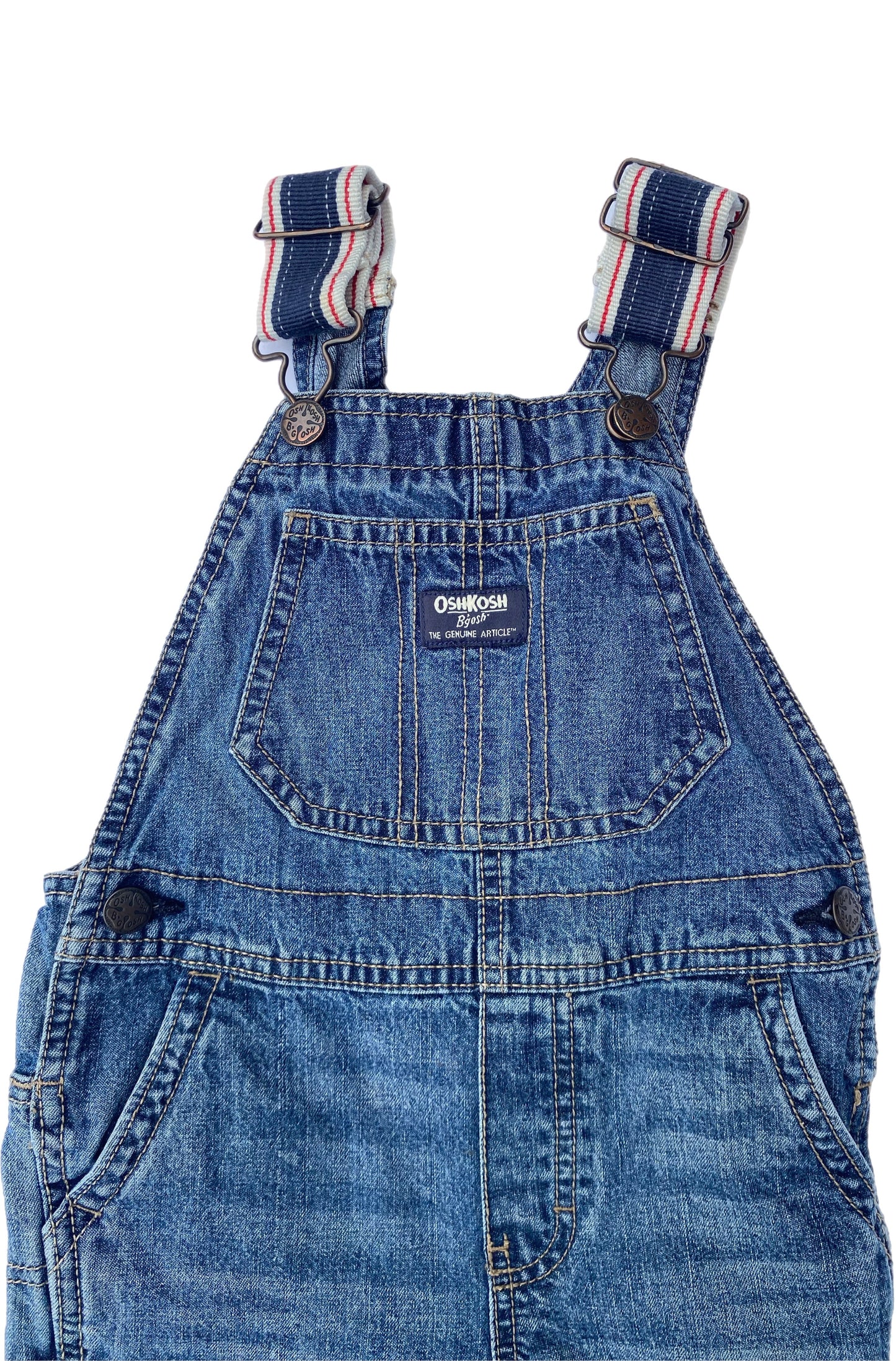 OshKosh B’gosh Classic Denim Shorts Dungarees with the Coolest Elasticated Straps - size 4 years