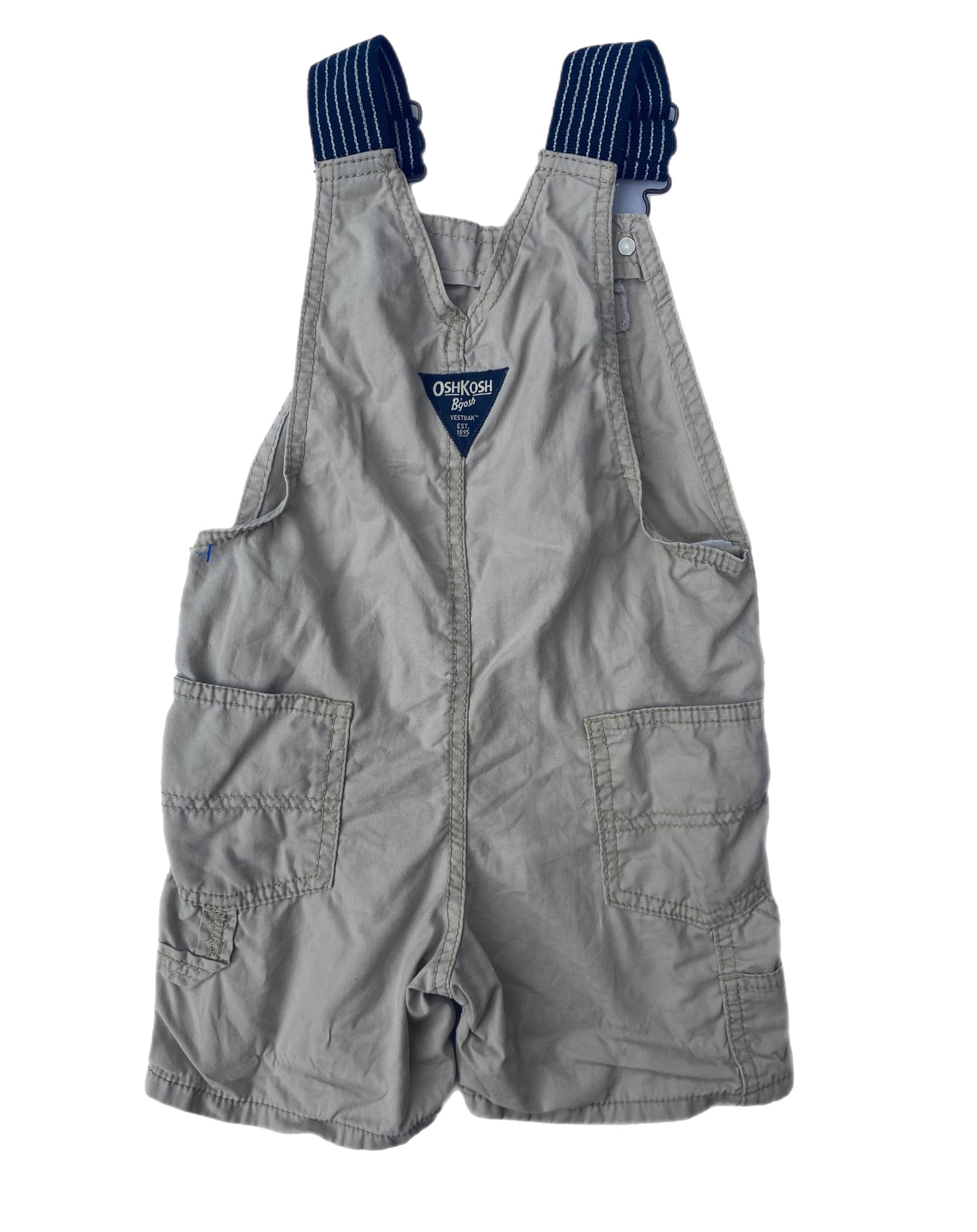 OshKosh beige dungarees cargo short style - age 3 toddler