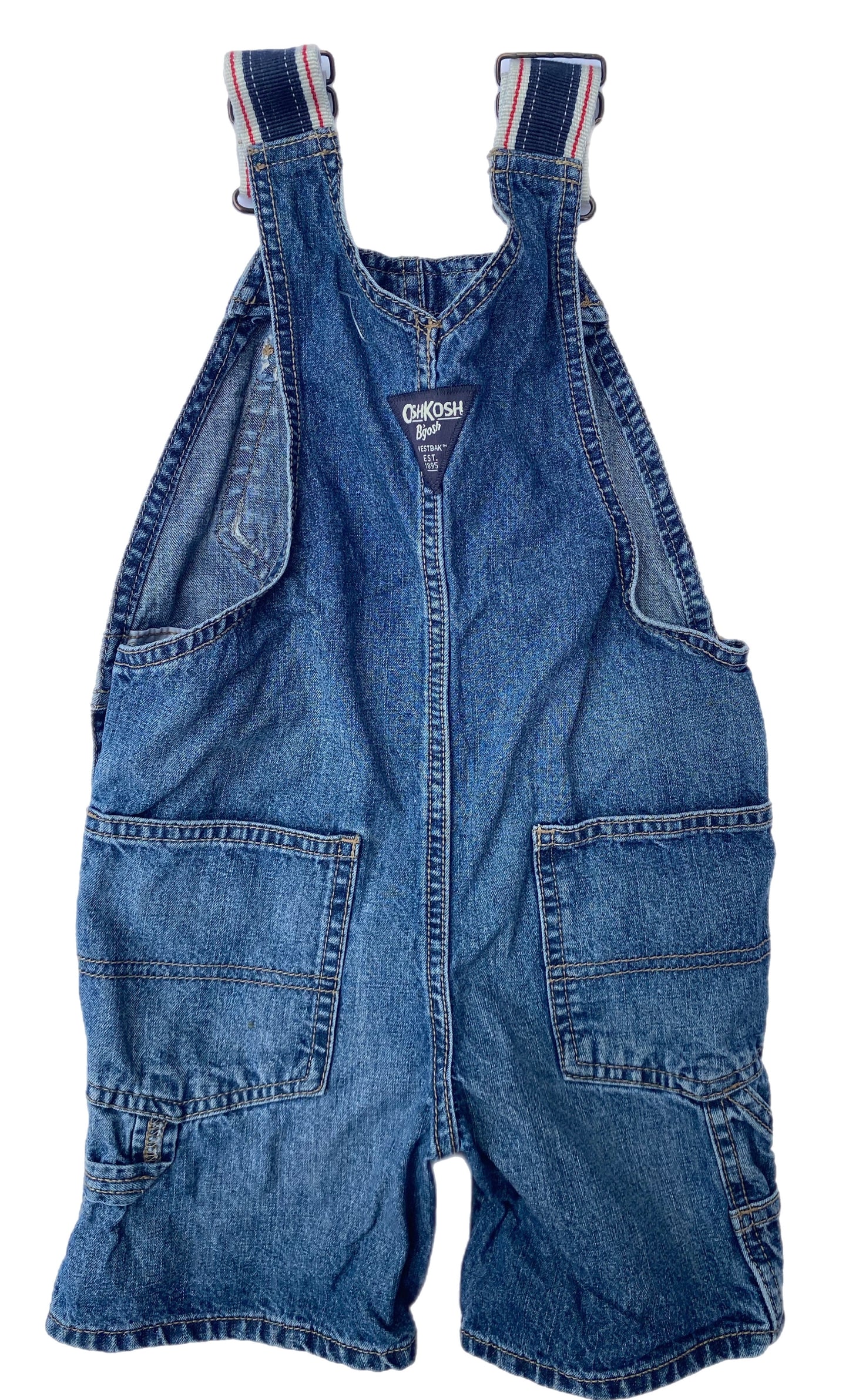OshKosh B’gosh Classic Denim Shorts Dungarees with the Coolest Elasticated Straps - size 4 years