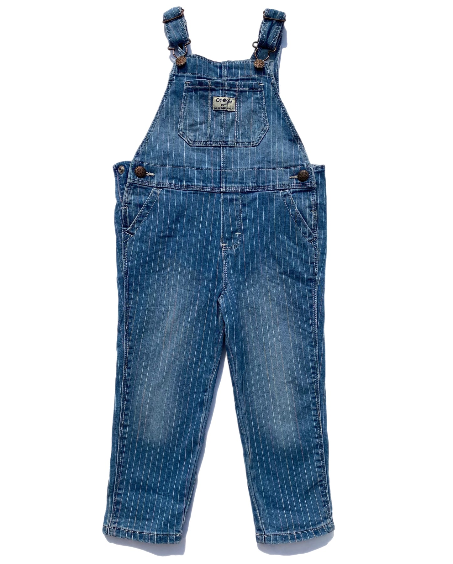 OshKosh B’gosh Pinstripe Denim dungarees/ overalls.