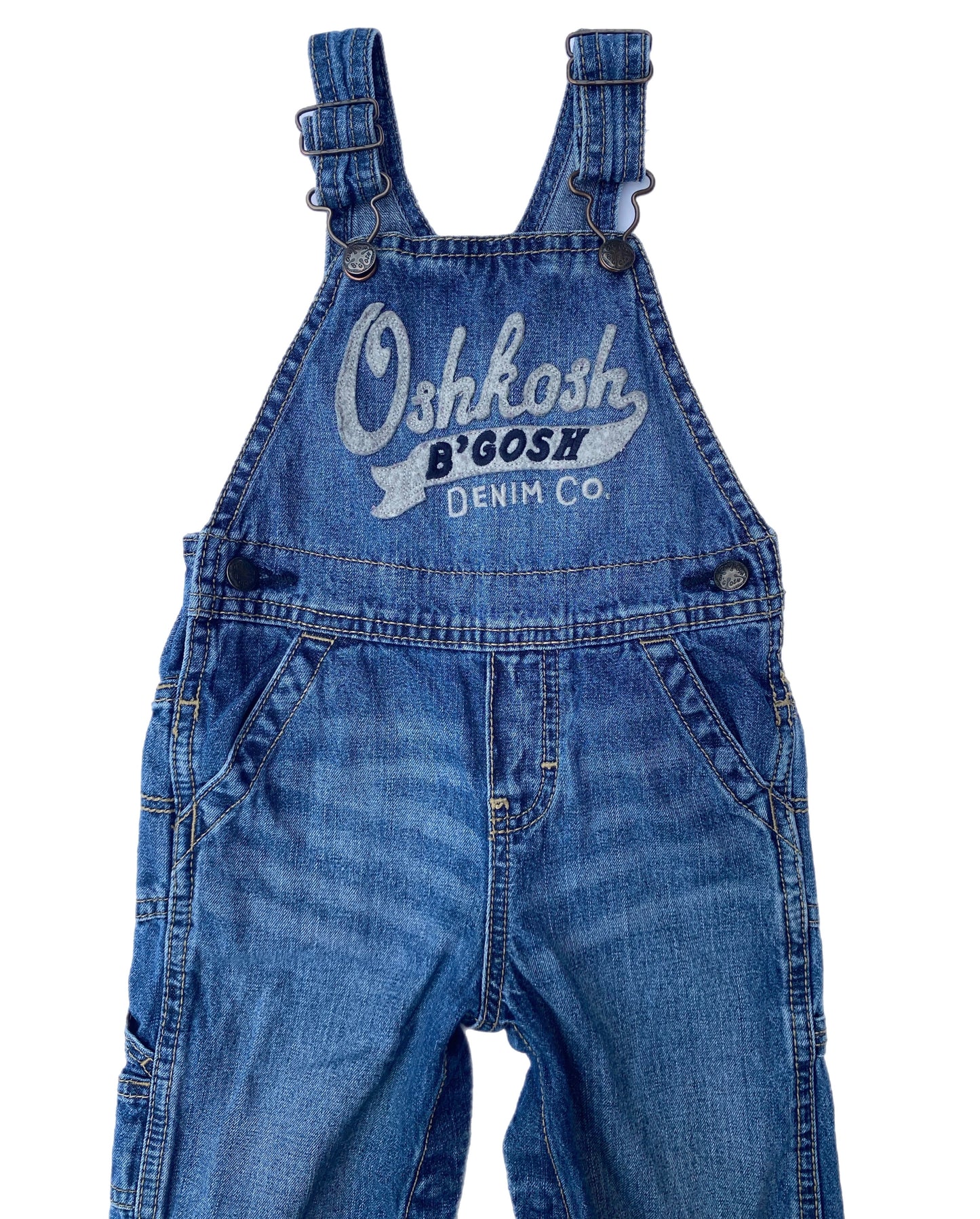OshKosh B’gosh Denim Cargo Style Dungarees - size 18 months