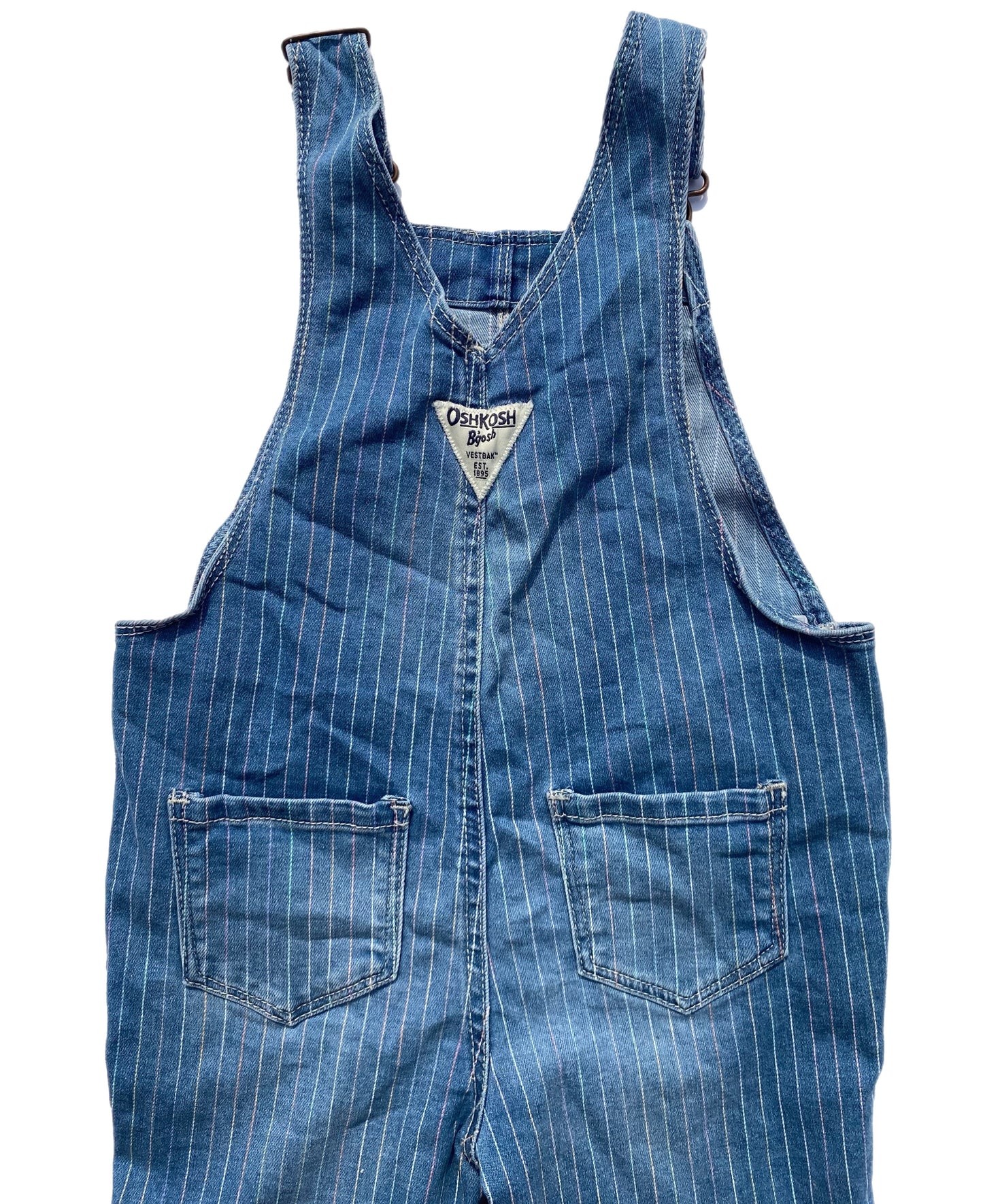 OshKosh B’gosh Pinstripe Denim dungarees/ overalls.