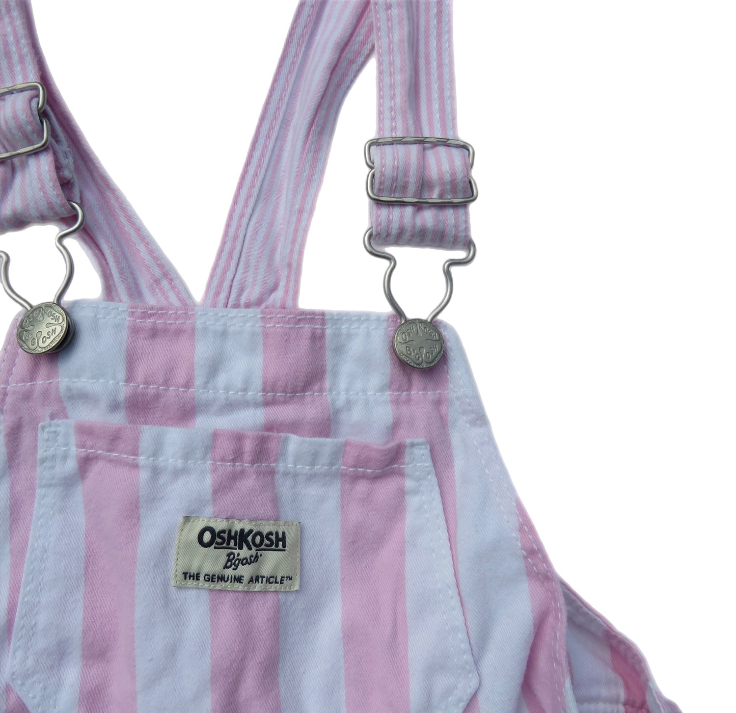 OshKosh B’gosh Pink & White Striped Skirt Dungarees - size 5 years