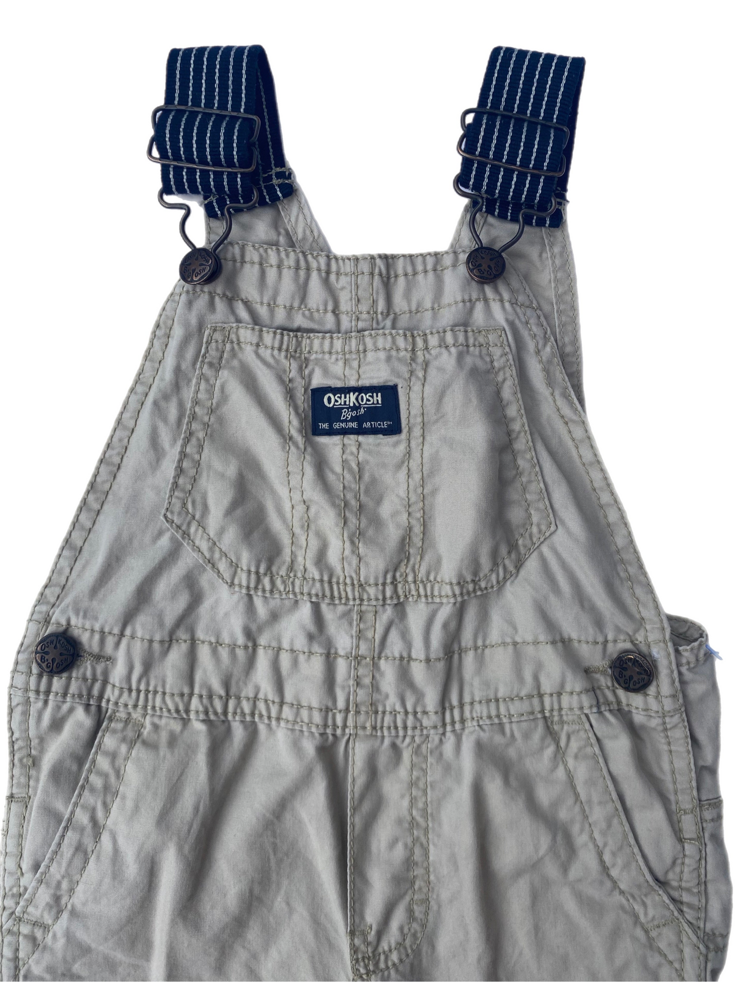 OshKosh beige dungarees cargo short style - age 3 toddler