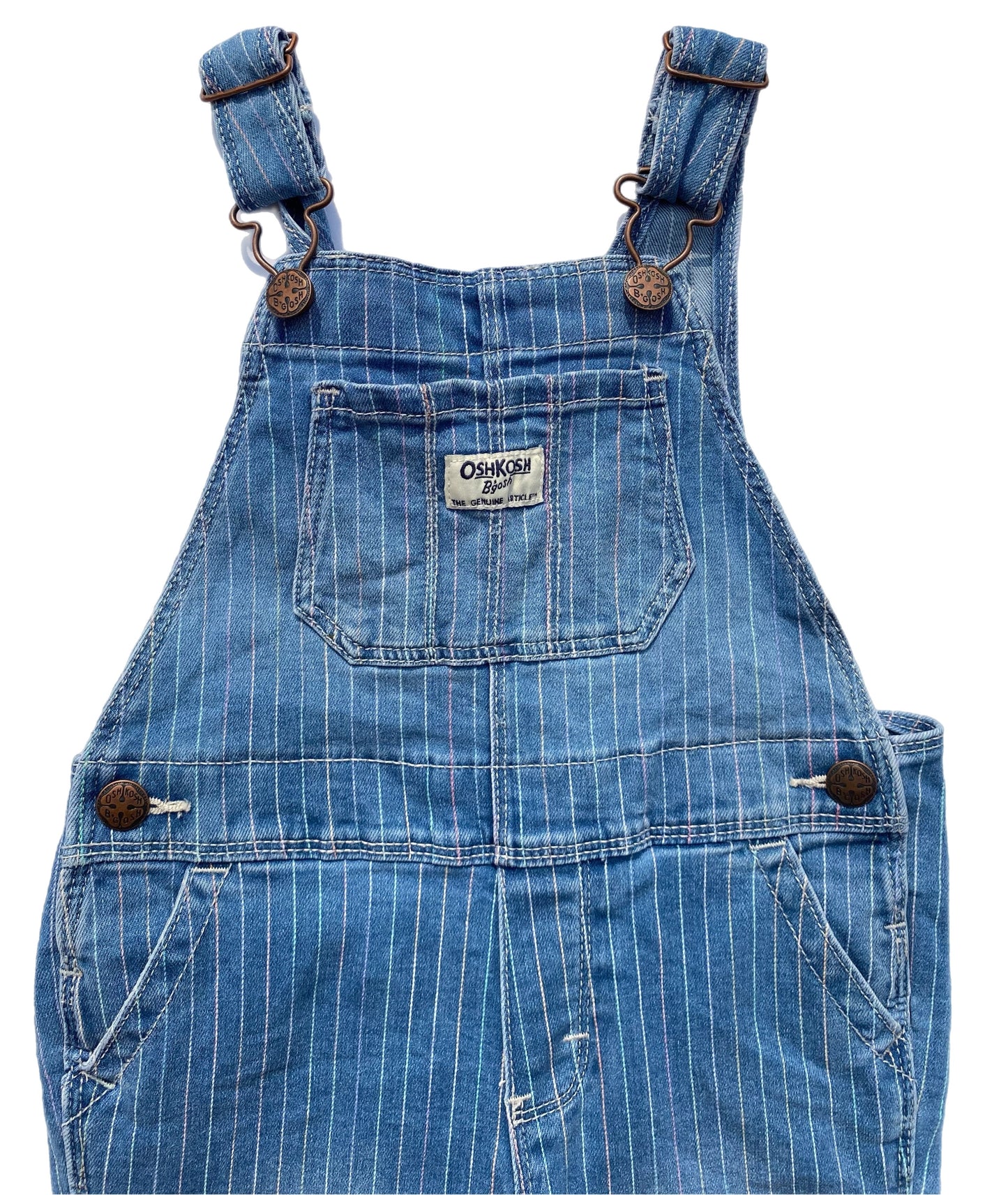 OshKosh B’gosh Pinstripe Denim dungarees/ overalls.