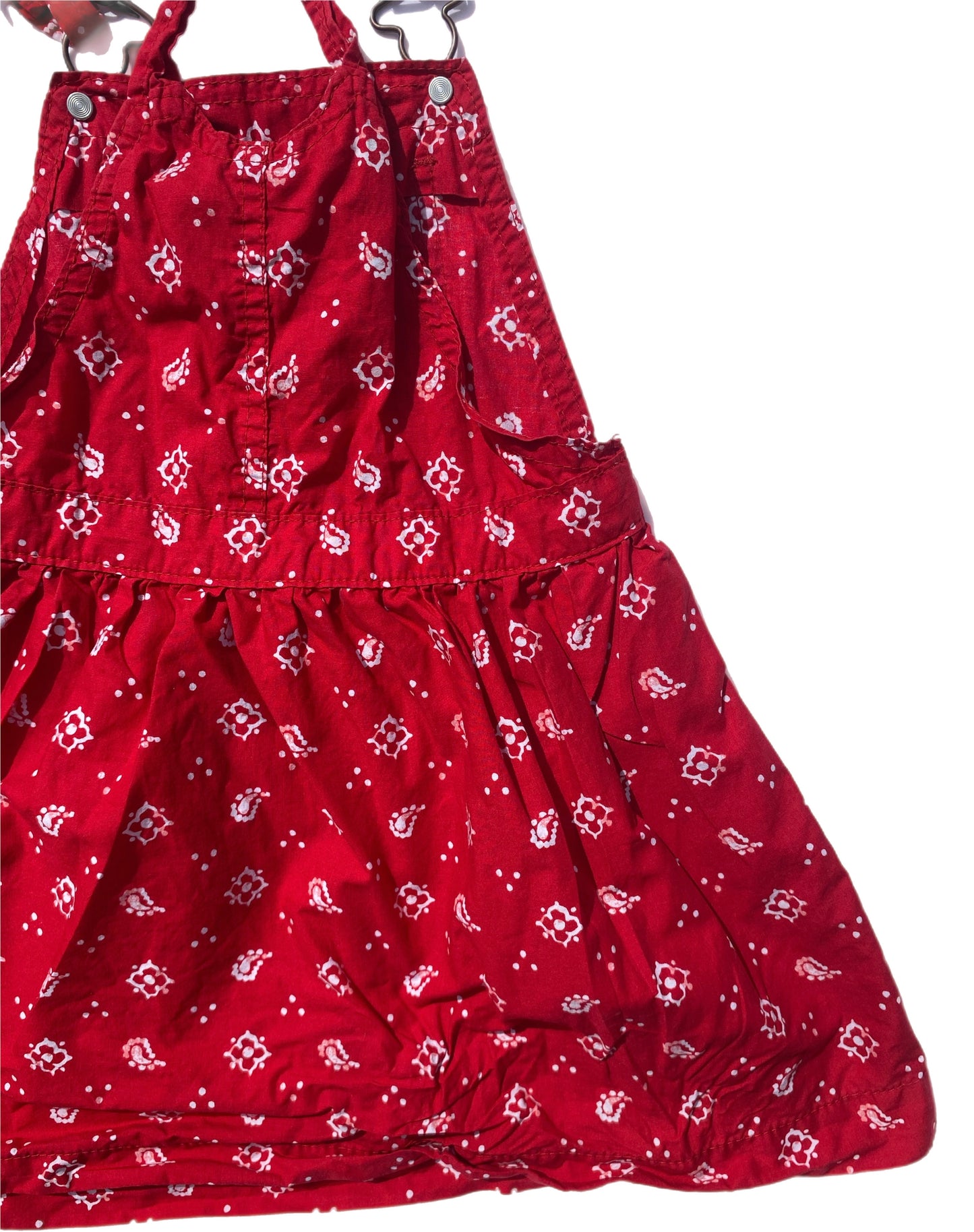 Red OshKosh skirt dungarees with white print - Age 5
