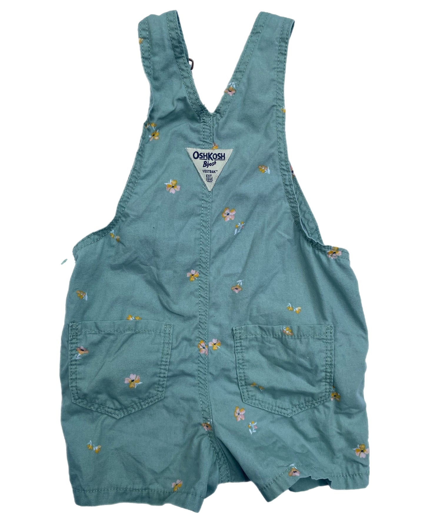 OshKosh B’gosh Green Flower Dungarees - size 18 months