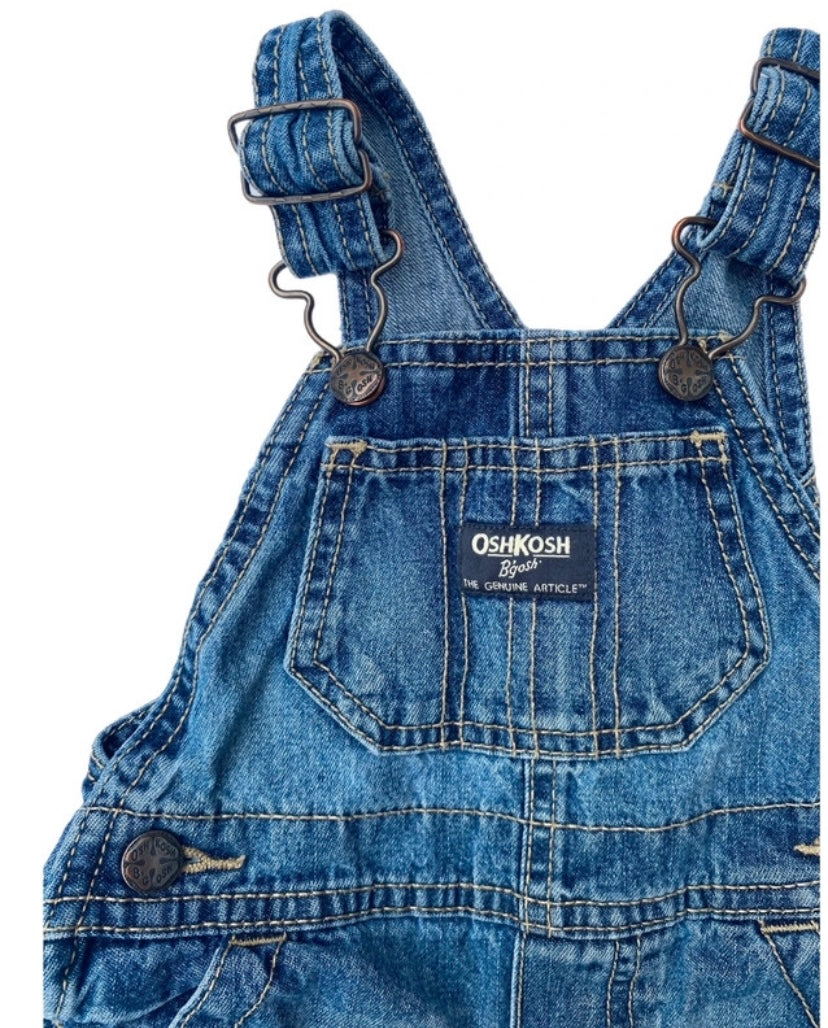 OshKosh B’gosh classic blue denim dungarees - size 12 months