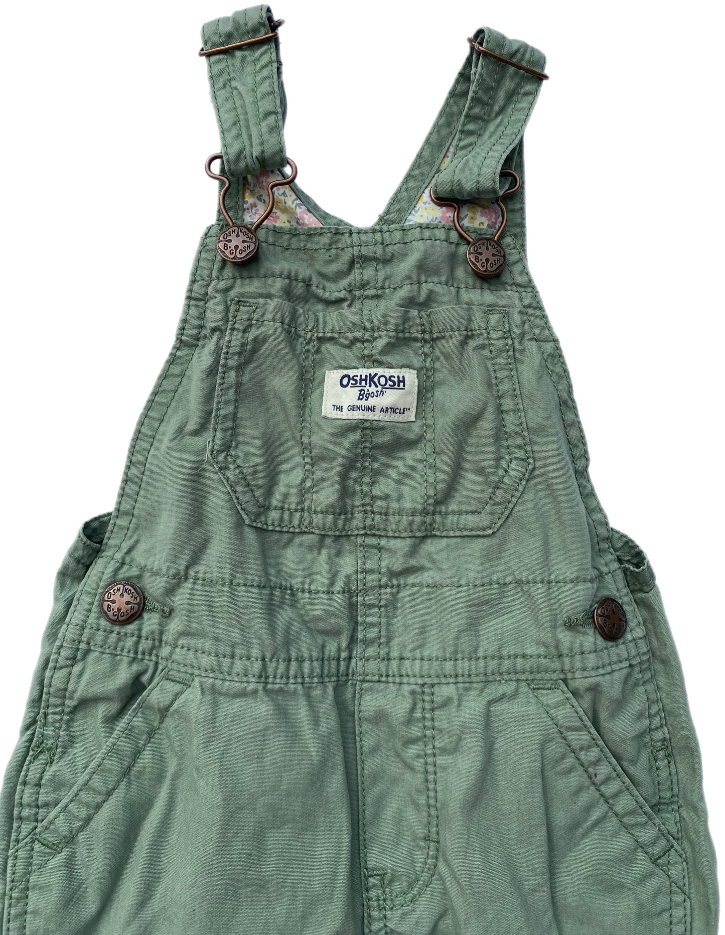 OshKosh B’gosh Sage Green Dungarees - size 2 years