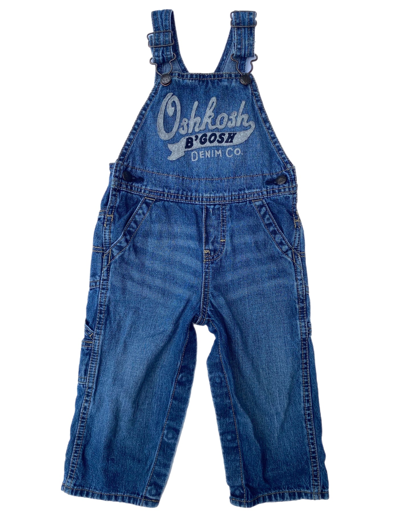 OshKosh B’gosh Denim Cargo Style Dungarees - size 18 months