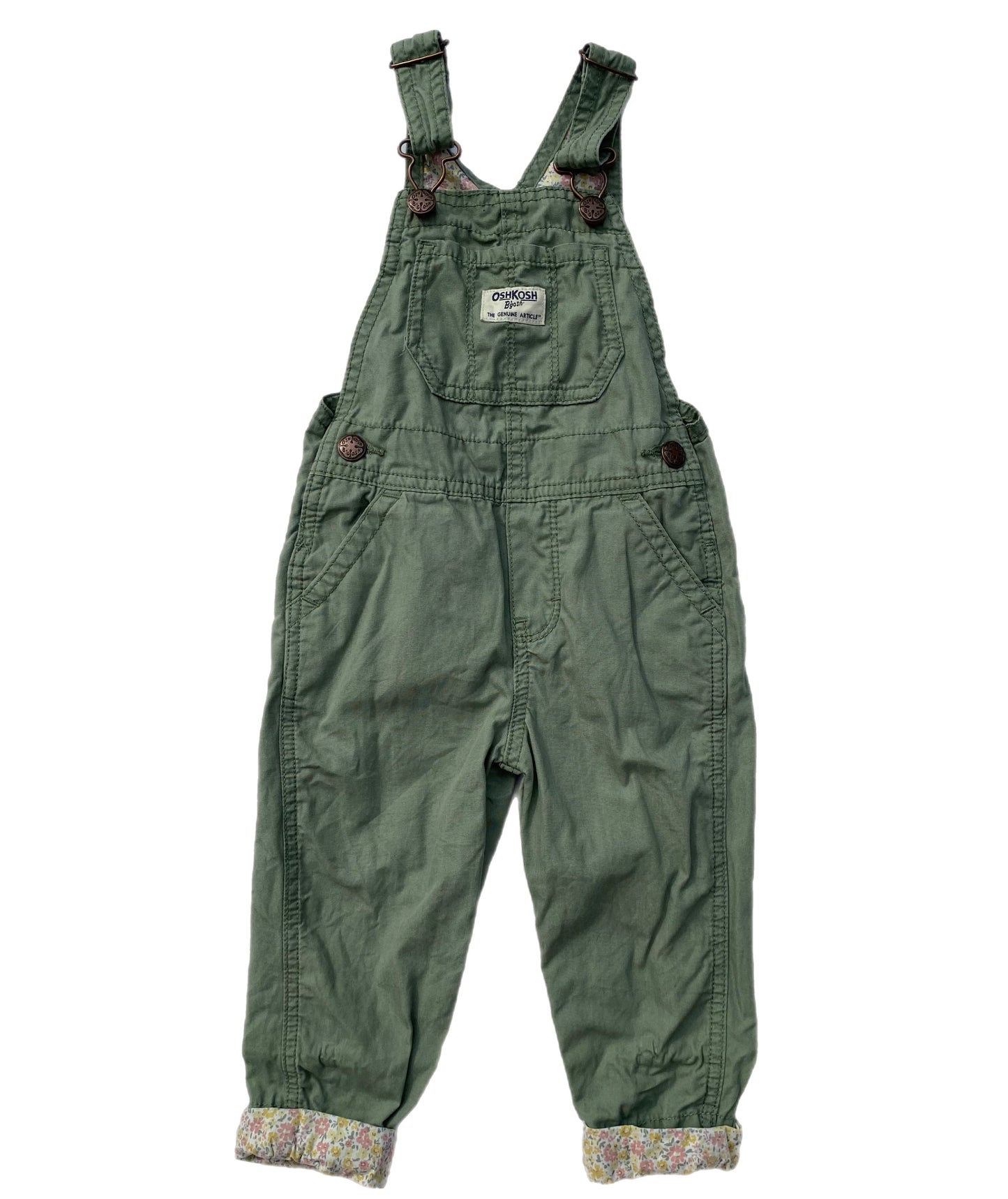 OshKosh B’gosh Sage Green Dungarees - size 2 years