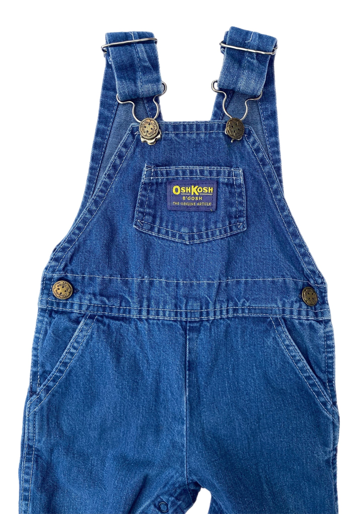 OshKosh B’gosh Baby Denim Dungarees with Gold Details - size 6-9months
