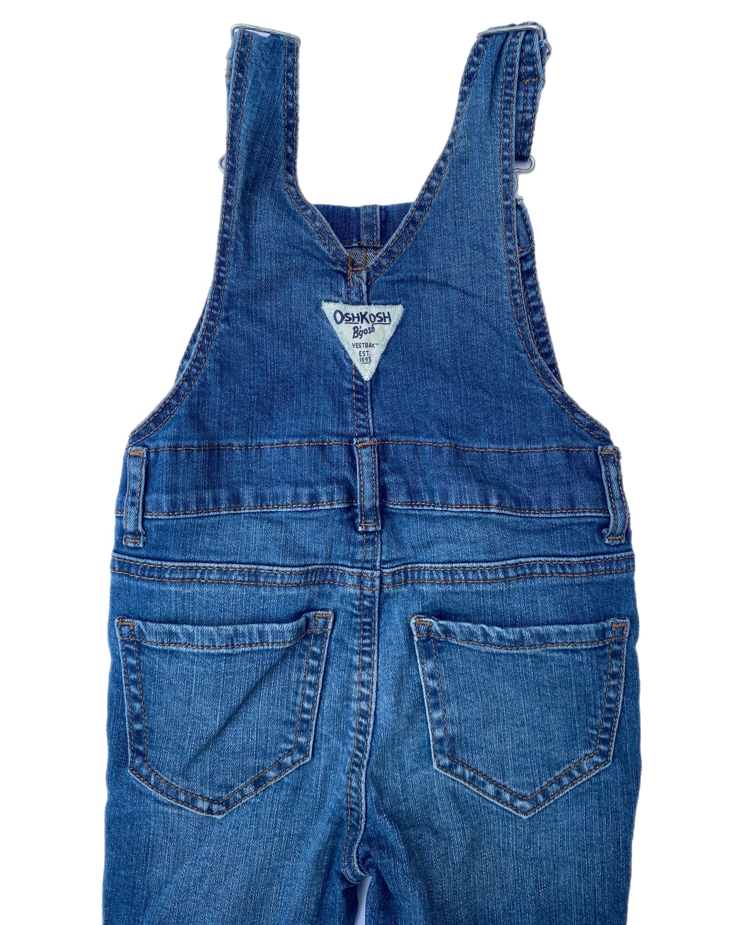 OshKosh B’gosh Denim Dungarees Skinny Frayed - size 2 years